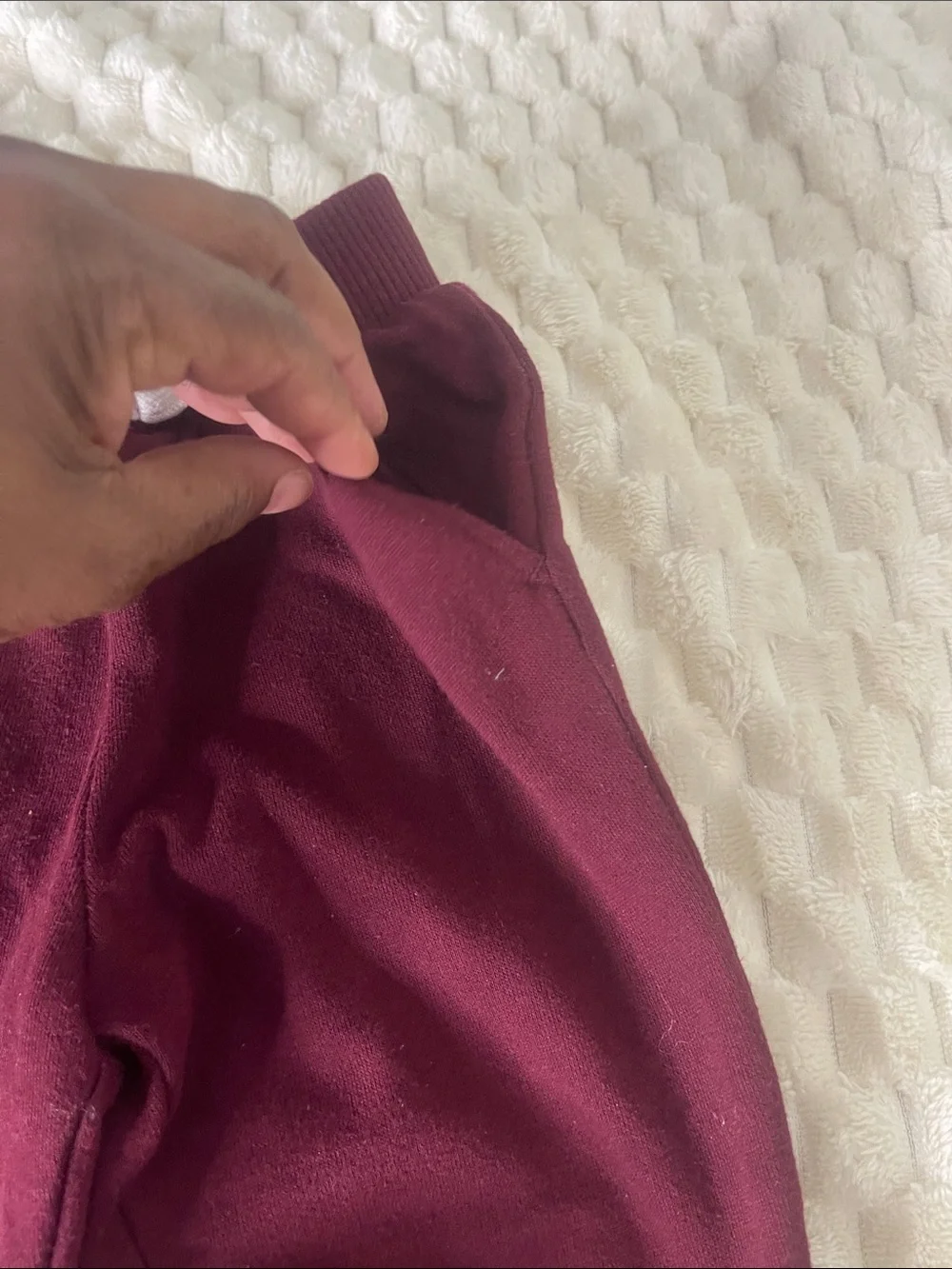 The Children's Place Maroon Jogger Sweatpants with White Drawstring